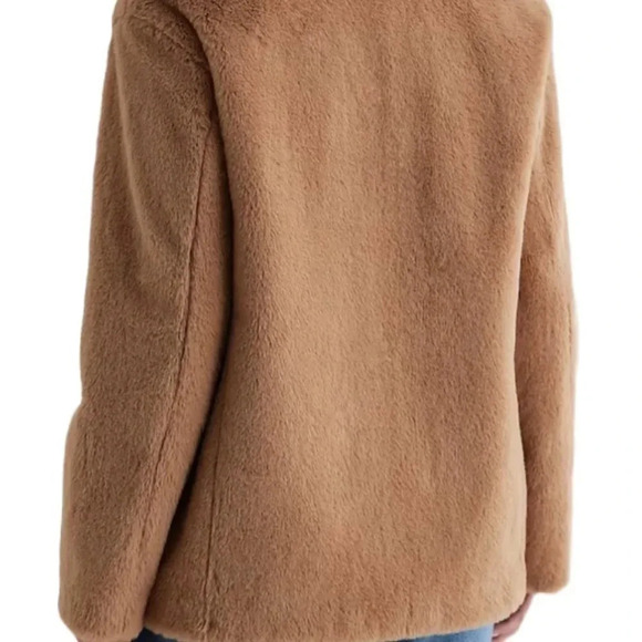 Express Faux Fur Coat Unisex Size Small in the Color Pecan Super Soft & Cozy - Picture 4 of 12